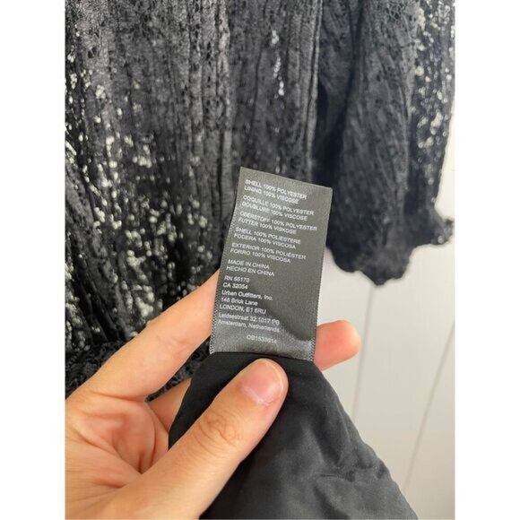 Free People Carina Meadow Lace Dress Black Size M MSRP $350‎ - Picture 13 of 14